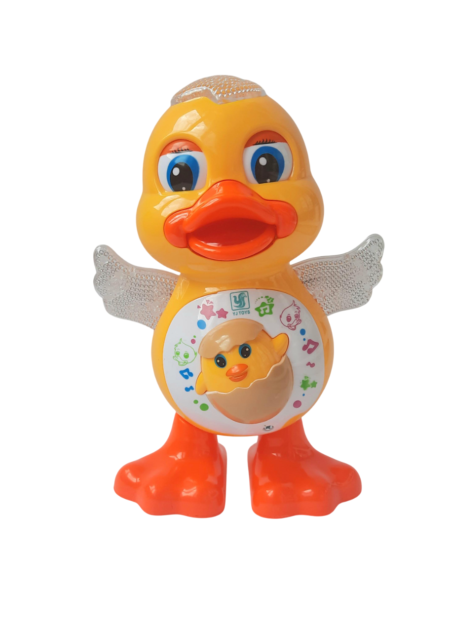 Игрушка танцующая утка на батарейках с музыкой и светом (YJ-3004)