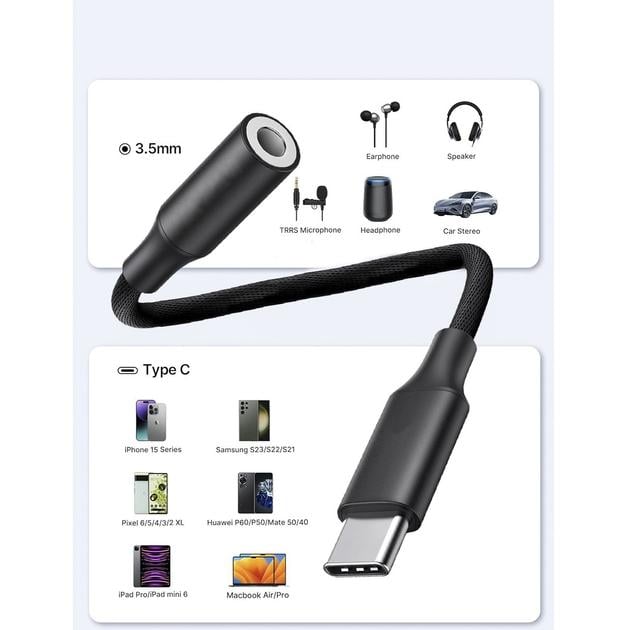 Адаптер USB Type-C Audio Jack 3,5 мм - фото 2