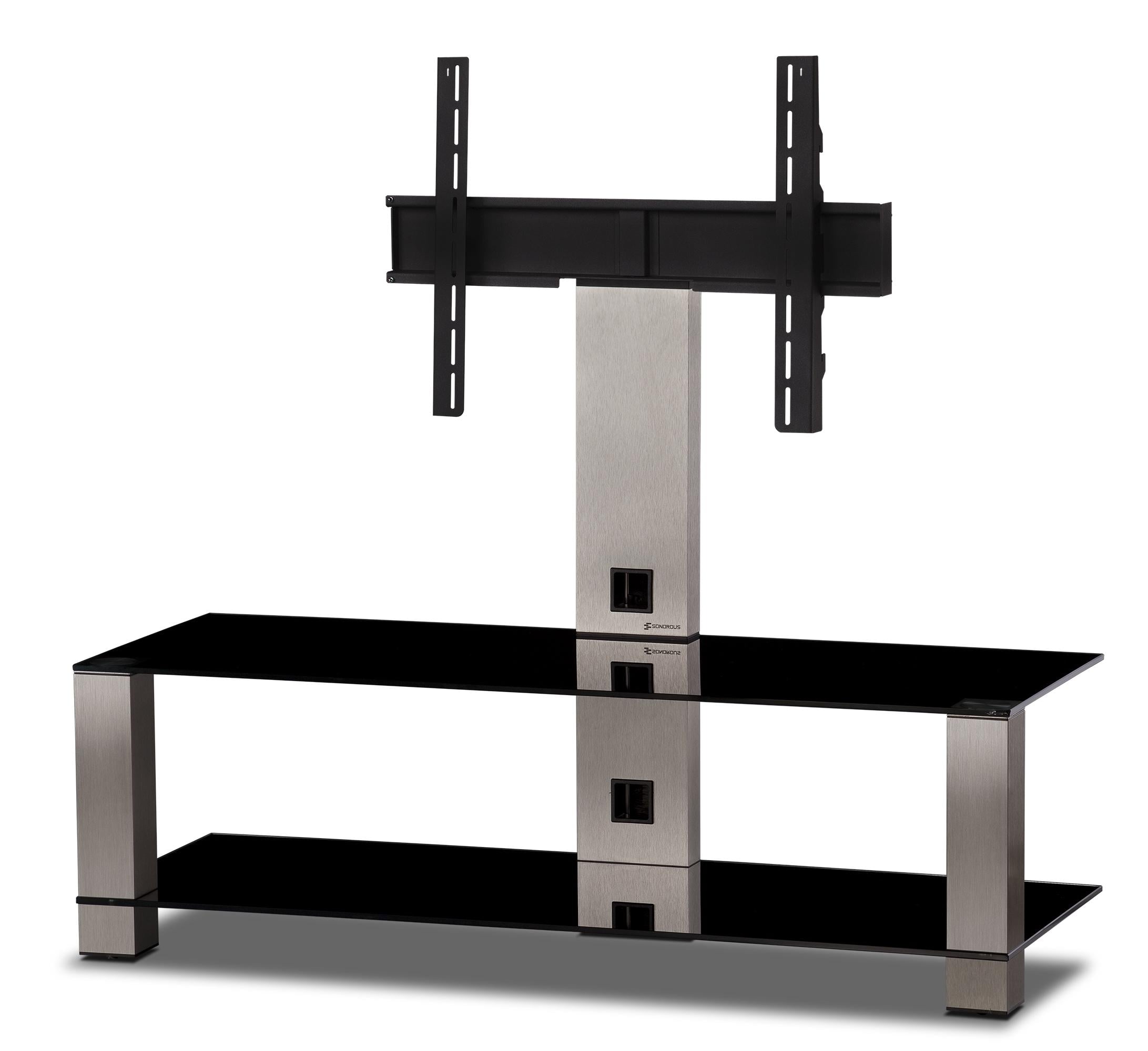 Подставка для телевизора Sonorous PL 2400-B-INX 120x44x43 см Черный/Серебристый (2402)