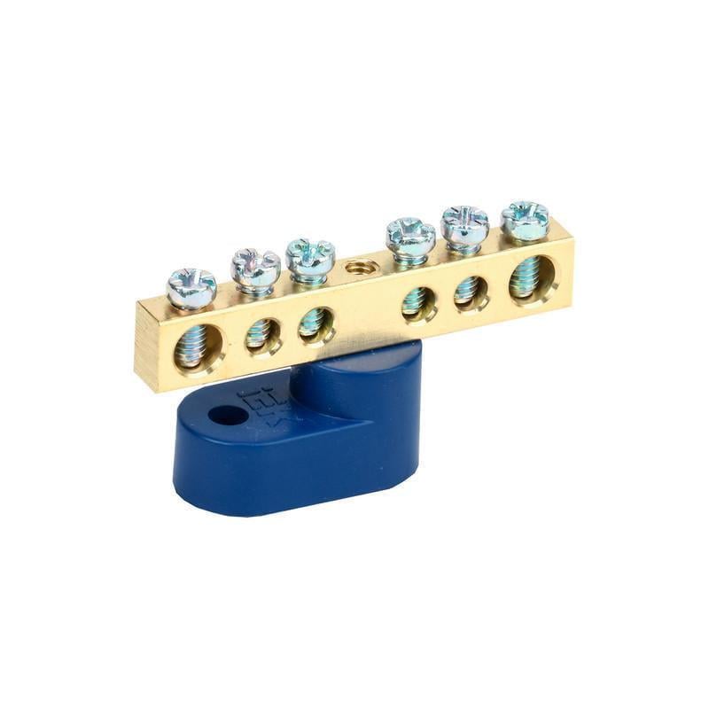 Шина нулевая УЭК ШНЫ-6х9-6-У1-C 6 отверстий 6x9 мм медь на одном угловом изоляторе (YNN10-69-6C1-K07) Шина нулевая УЭК ШНЫ-6х9-6-У1-C 6 отверстий 6x9 мм медь на одном угловом изоляторе (YNN10-69-6C1-K07)