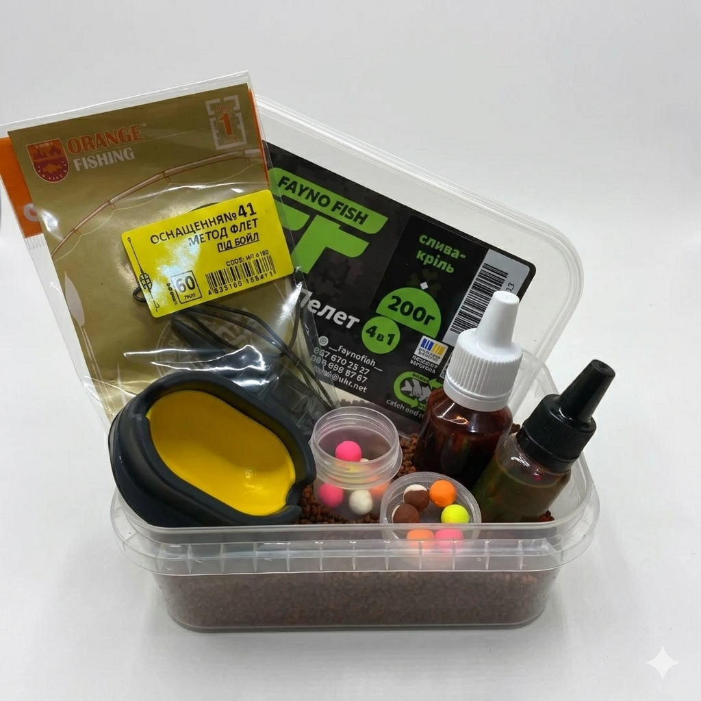 Методный пеллетс метод микс Foodie Fish слива-крыль 6в1 200 г (2551564298)