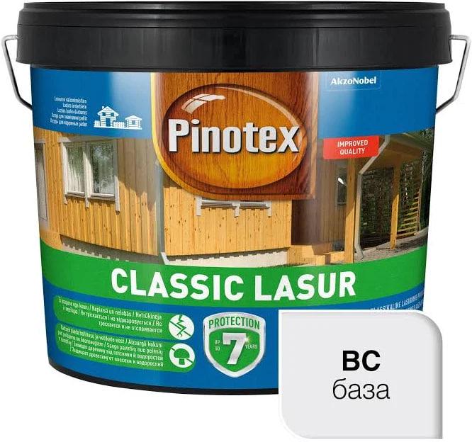 Пропитка для дерева Pinotex Classic Lasur с декоративным бесцветным эффектом BC 10 л (424578)