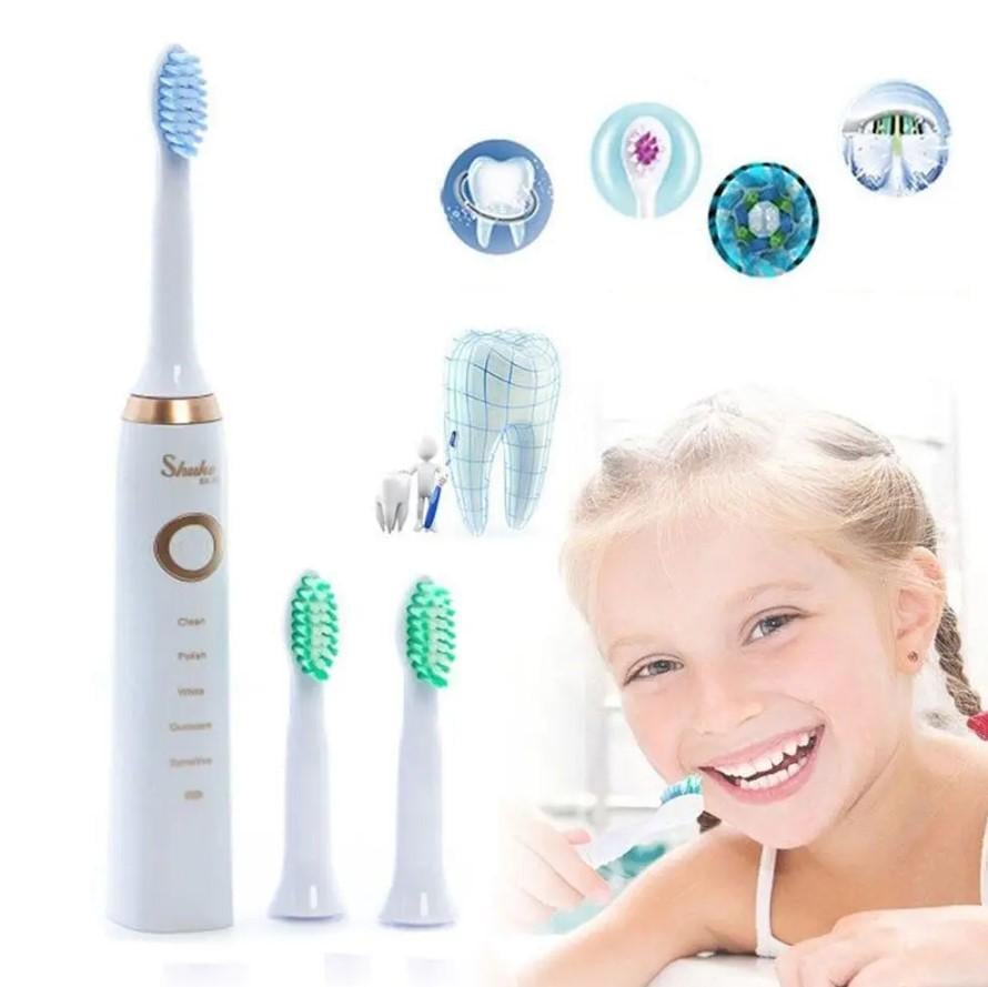 Електрична зубна щітка Shuke SK-601 з 4 насадками Білий - фото 2 Електрична зубна щітка Shuke SK-601 з 4 насадками Білий - фото 2