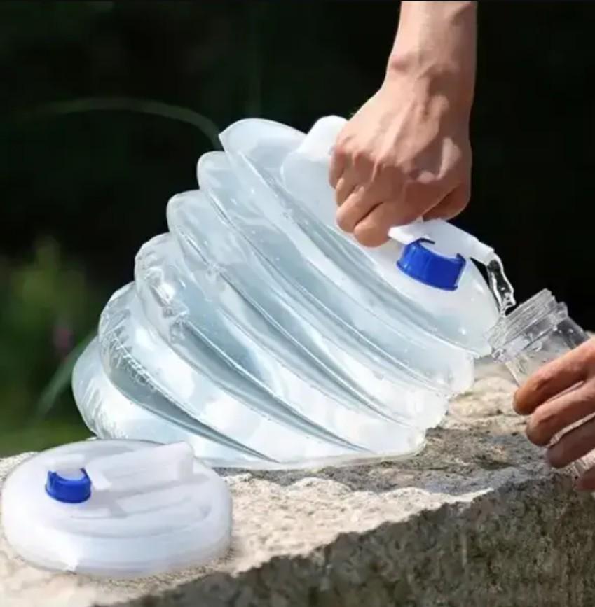 Канистра для воды и пищевых жидкостей складная 10 л Белый (119) - фото 2 Канистра для воды и пищевых жидкостей складная 10 л Белый (119) - фото 2