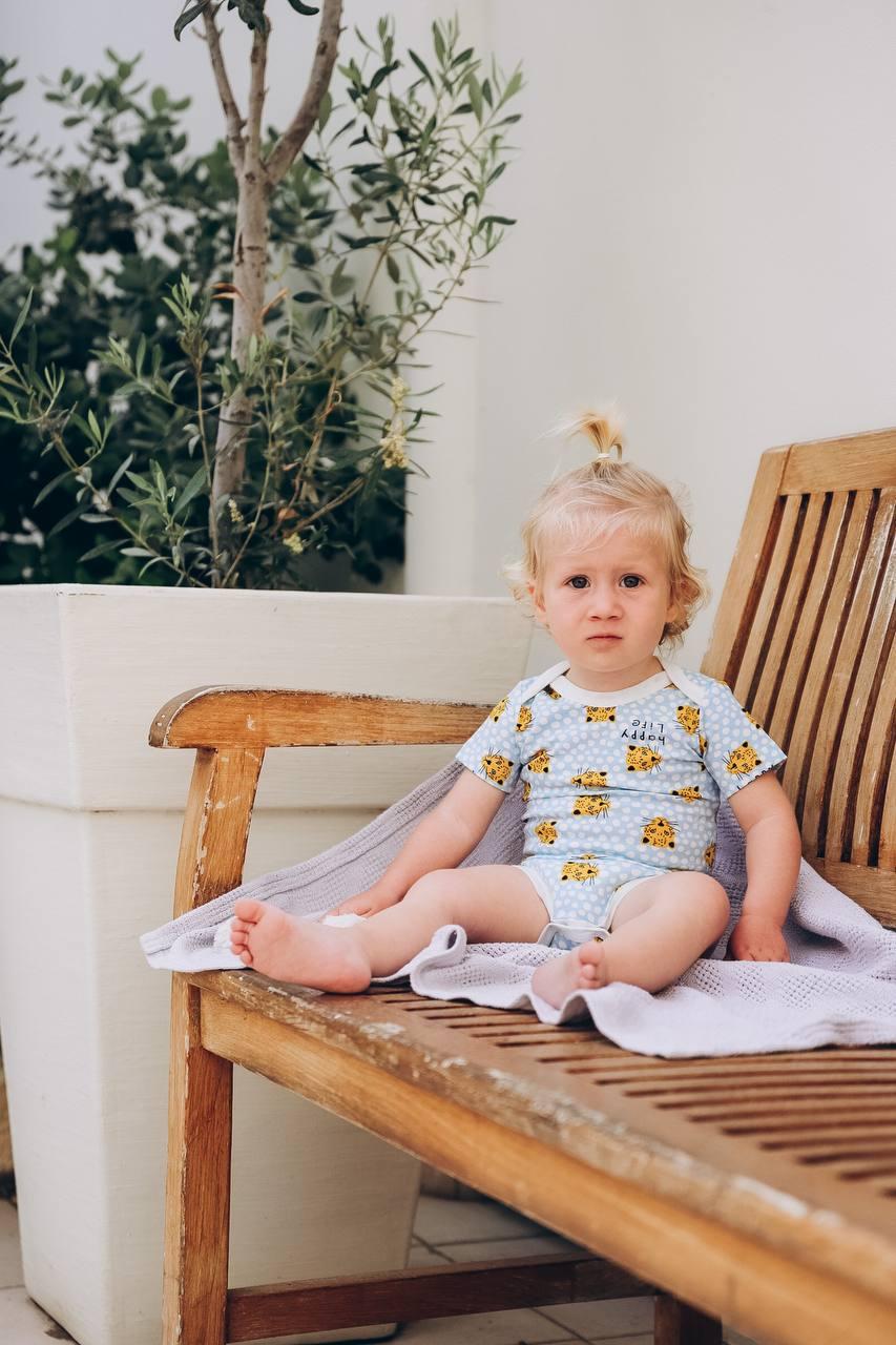 Боди стрейч кулир короткий рукав Лео 86 см (2679496777)