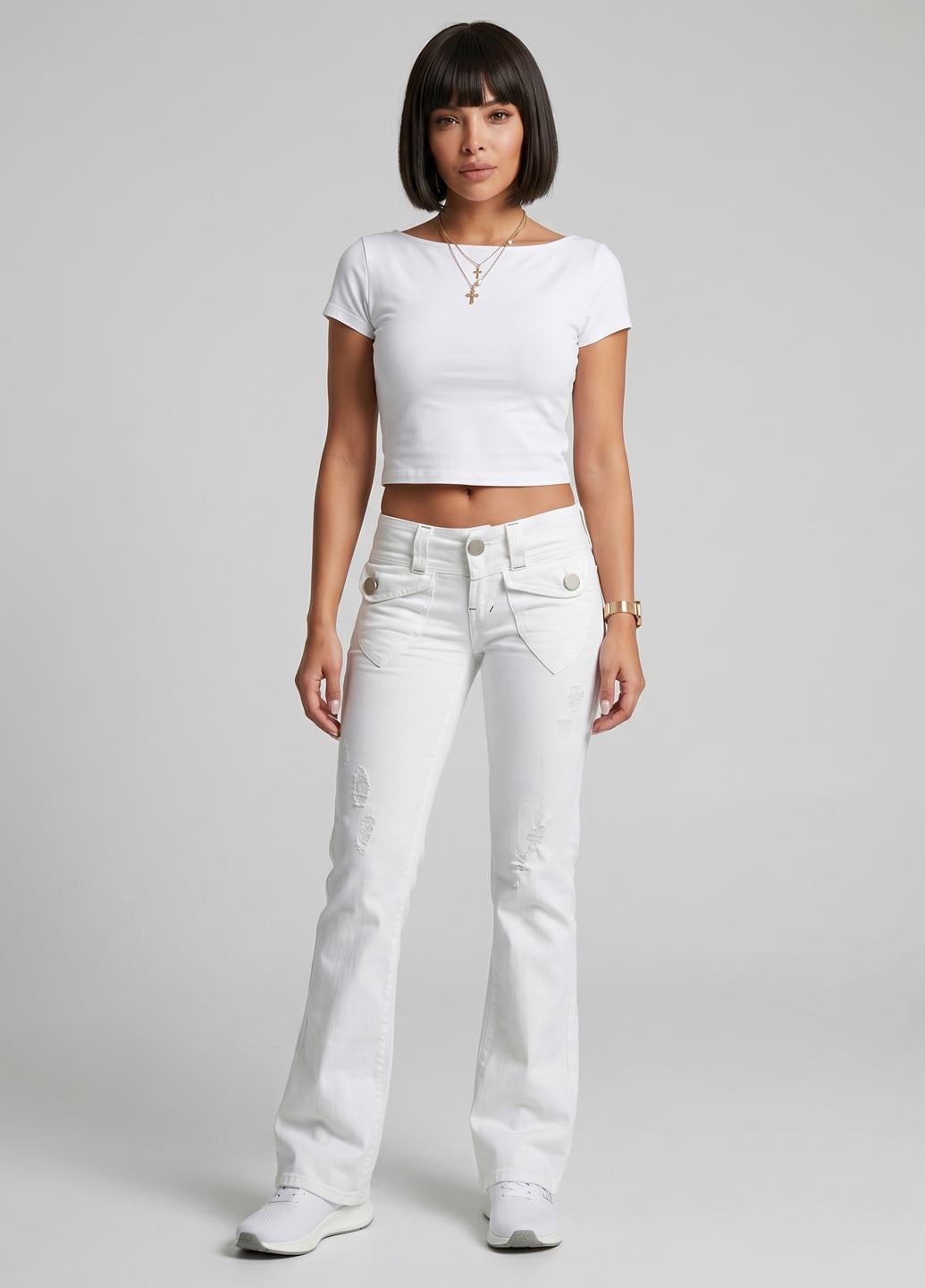 Джинсы демисезонные Maden Jeans р. 42 Белый (NN-161-42)