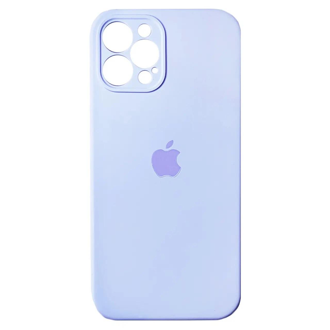 Силіконовый Чохол Накладка Закрита Камера Silicone Case Full Camera Для iPhone 13 Pro Max Lilac Cream