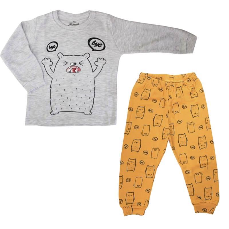 Пижама Paix baby and kids PO40 98-104 см Серый/Оранжевый