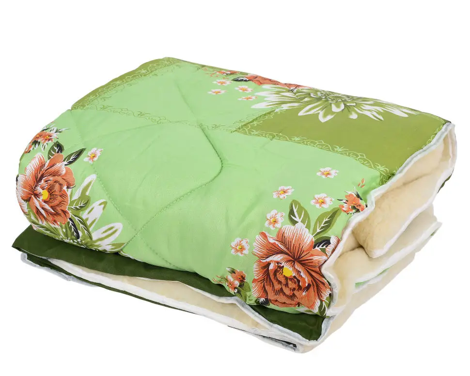 Одеяло открытое овечья шерсть поликотон двуспальное 180х210 см (51237)