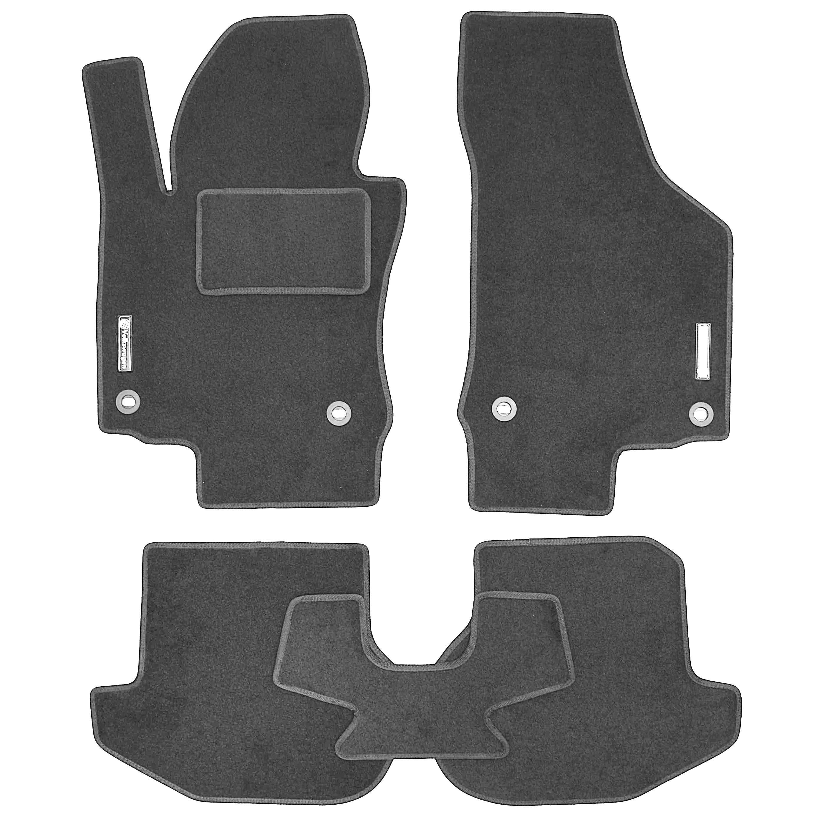 Коврики в салон для Volkswagen Eos '06-15 текстильные Серый (21368)