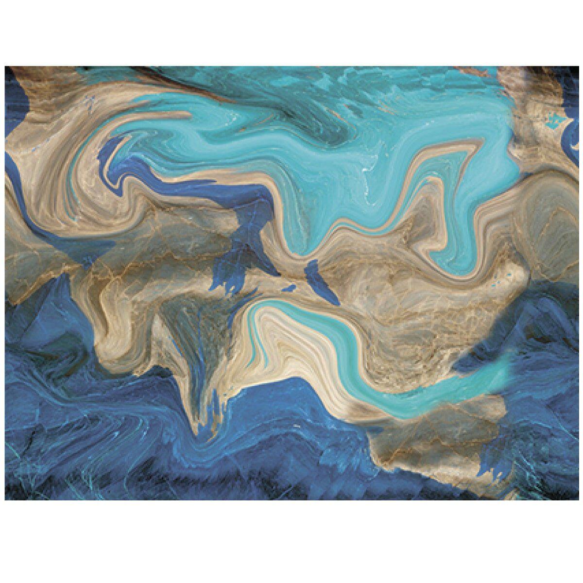 Плитка самоклеящаяся виниловая набор 6 рулонов 3600x2800x2 мм Голубой (SW-00001449)