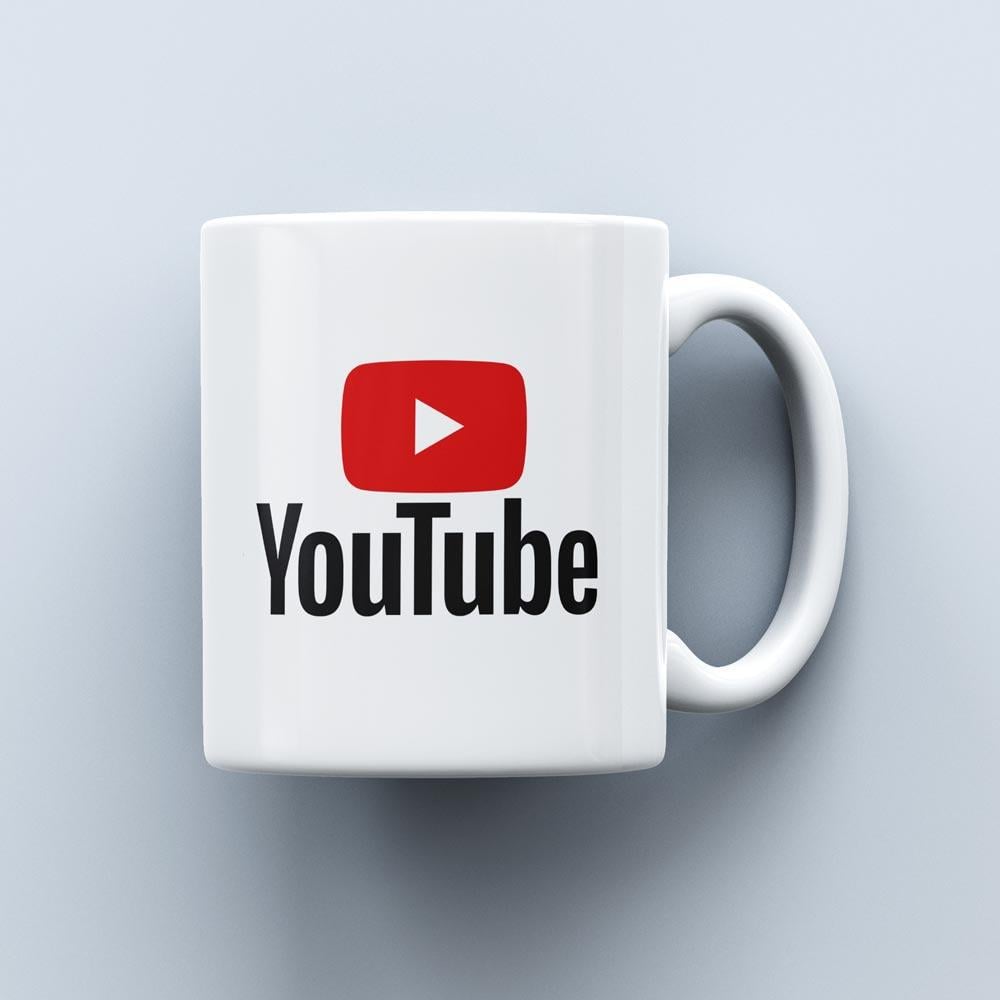 Чашка c логотипом YouTube 330 мл Чашка c логотипом YouTube 330 мл