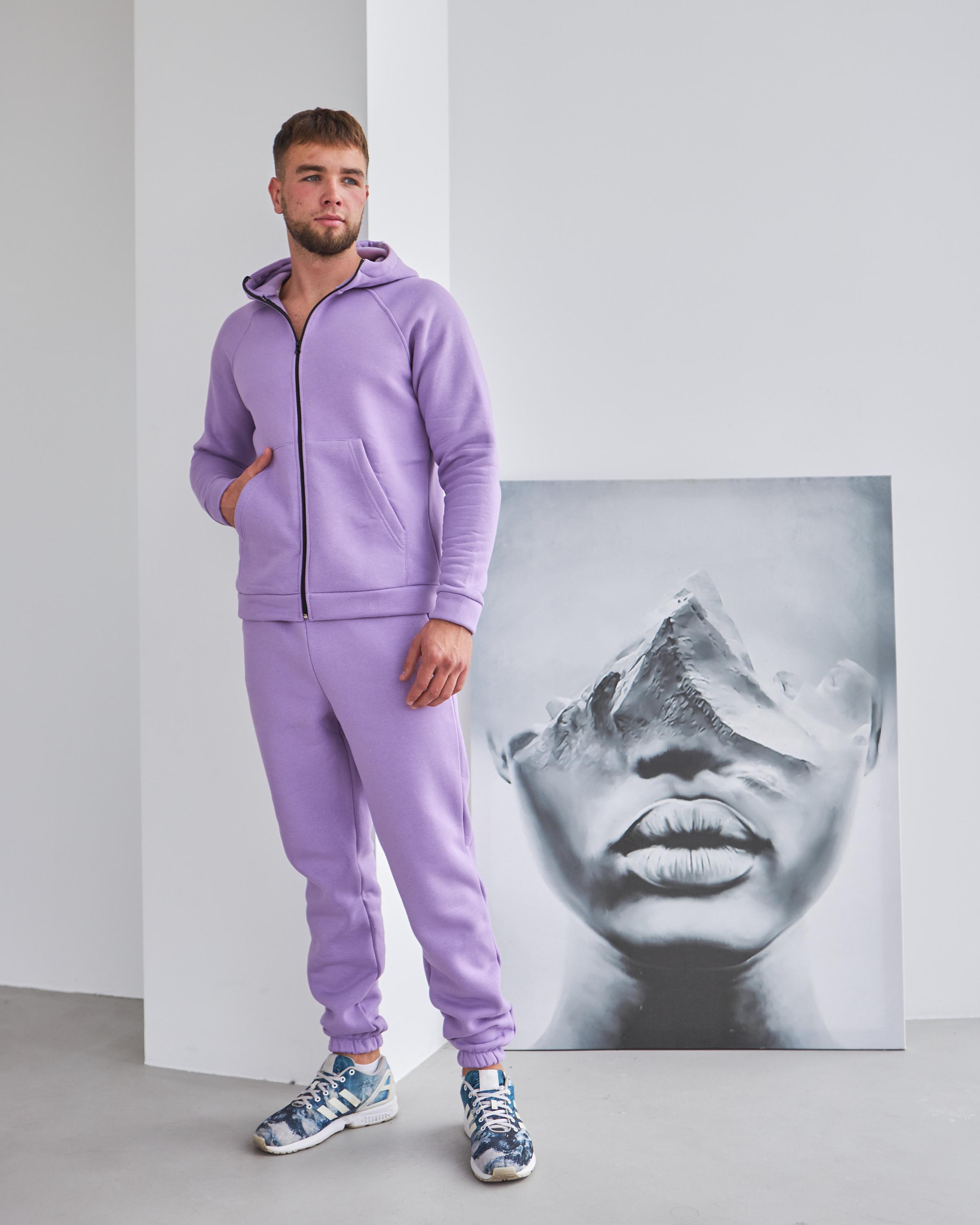 Спортивный костюм на флисе унисекс р. 50 Лаванда (14605539) - фото 6 Спортивный костюм на флисе унисекс р. 50 Лаванда (14605539) - фото 6