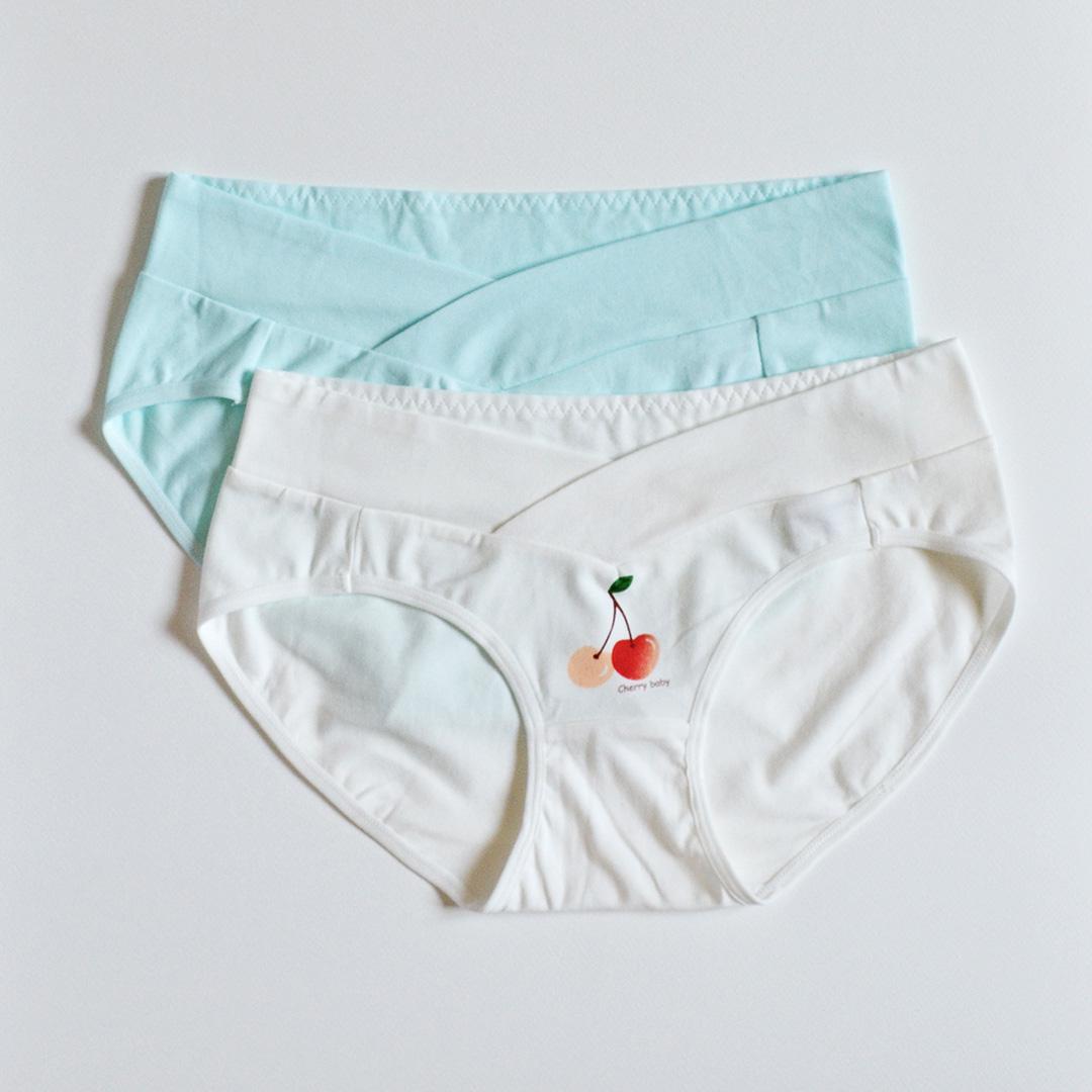 Набор трусиков для беременных р. XL 2 шт Белый/Голубой (002-001010XL)