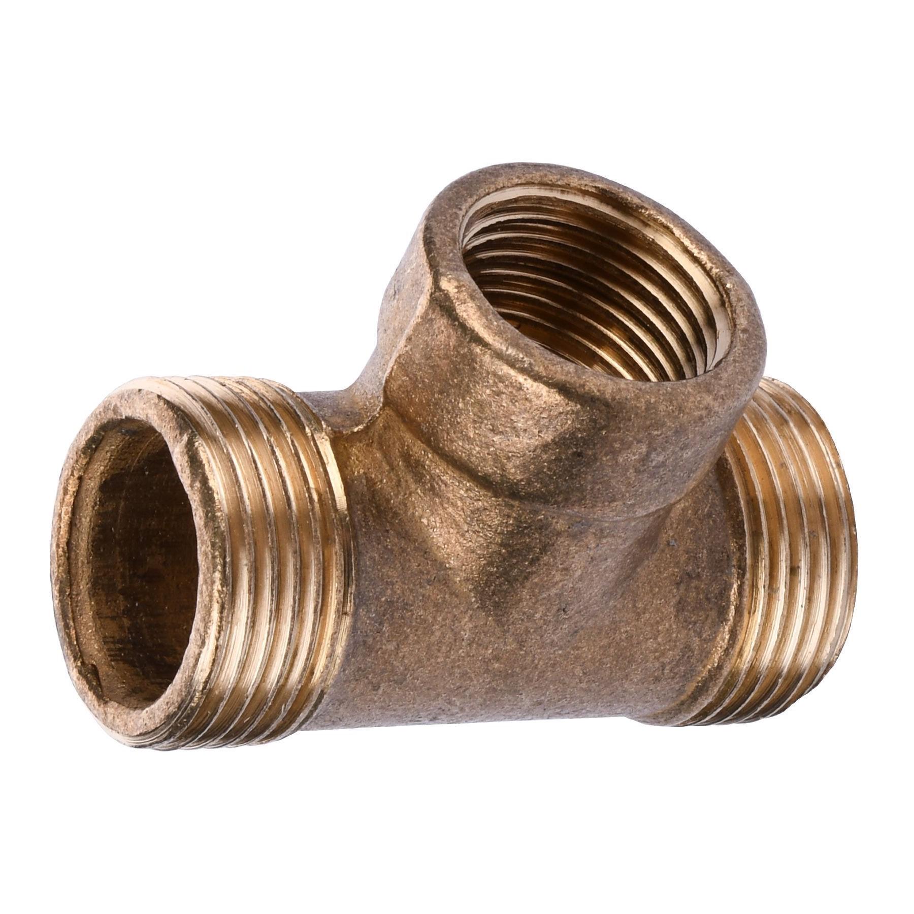 Тройник редукционный 664Б латунный усиленный 3/4х1/2х3/4" (000011657) - фото 2 Тройник редукционный 664Б латунный усиленный 3/4х1/2х3/4" (000011657) - фото 2