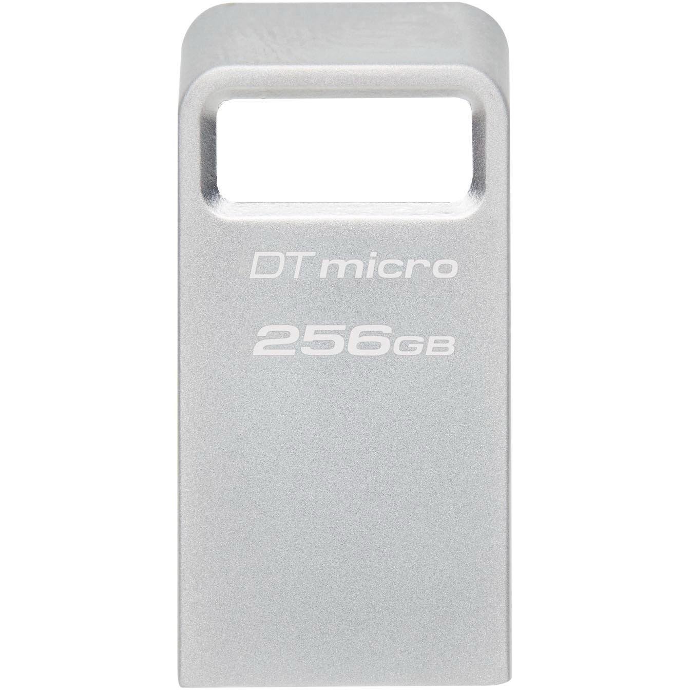 Флеш-пам'ять USB Kingston 3.2 Type-A Gen1 DT Micro R200MB/s 256 GB Metal (DTMC3G2/256GB) - фото 3