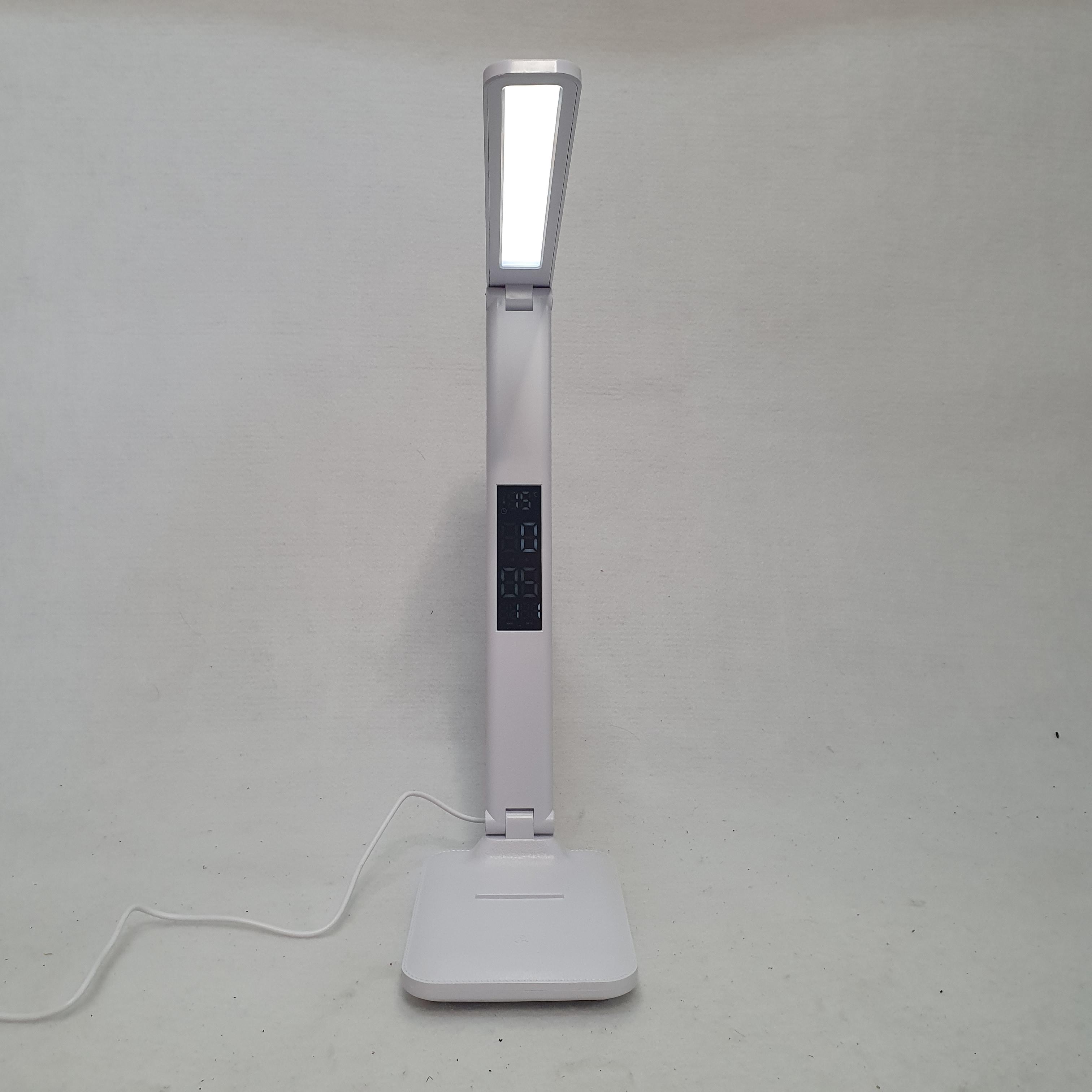 Настільна лампа LED від USB з дисплеєм Білий (LHA-014-White) - фото 7