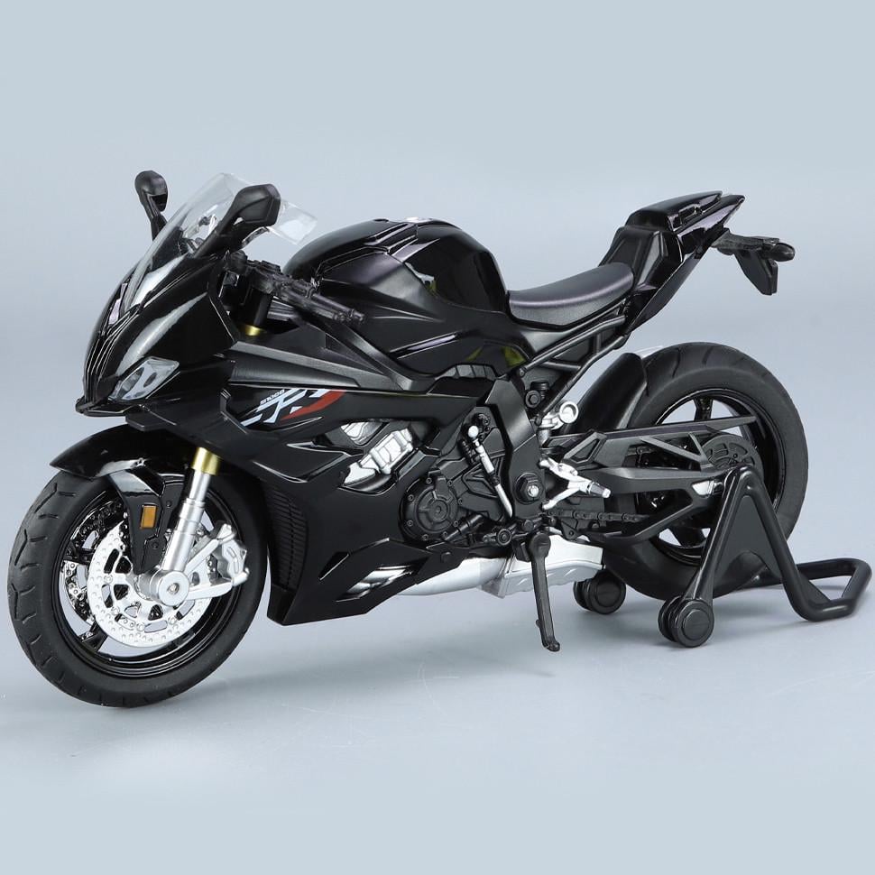Іграшковий мотоцикл BMW S1000RR 1:12 металопластик/звук/амортизація/гумові колеса (28443632) - фото 4
