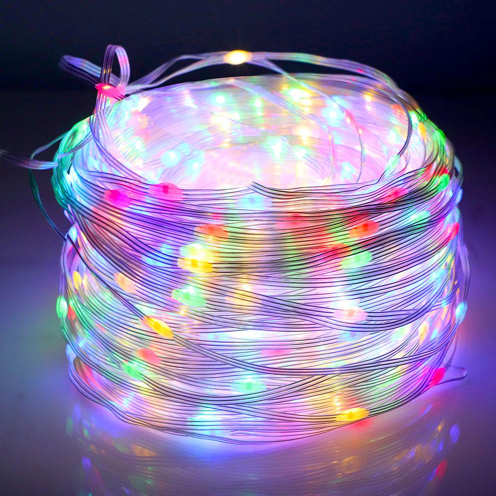 Светодиодная гирлянда LED Капли 500 диодов 50 м на прозрачном проводе Разноцветный