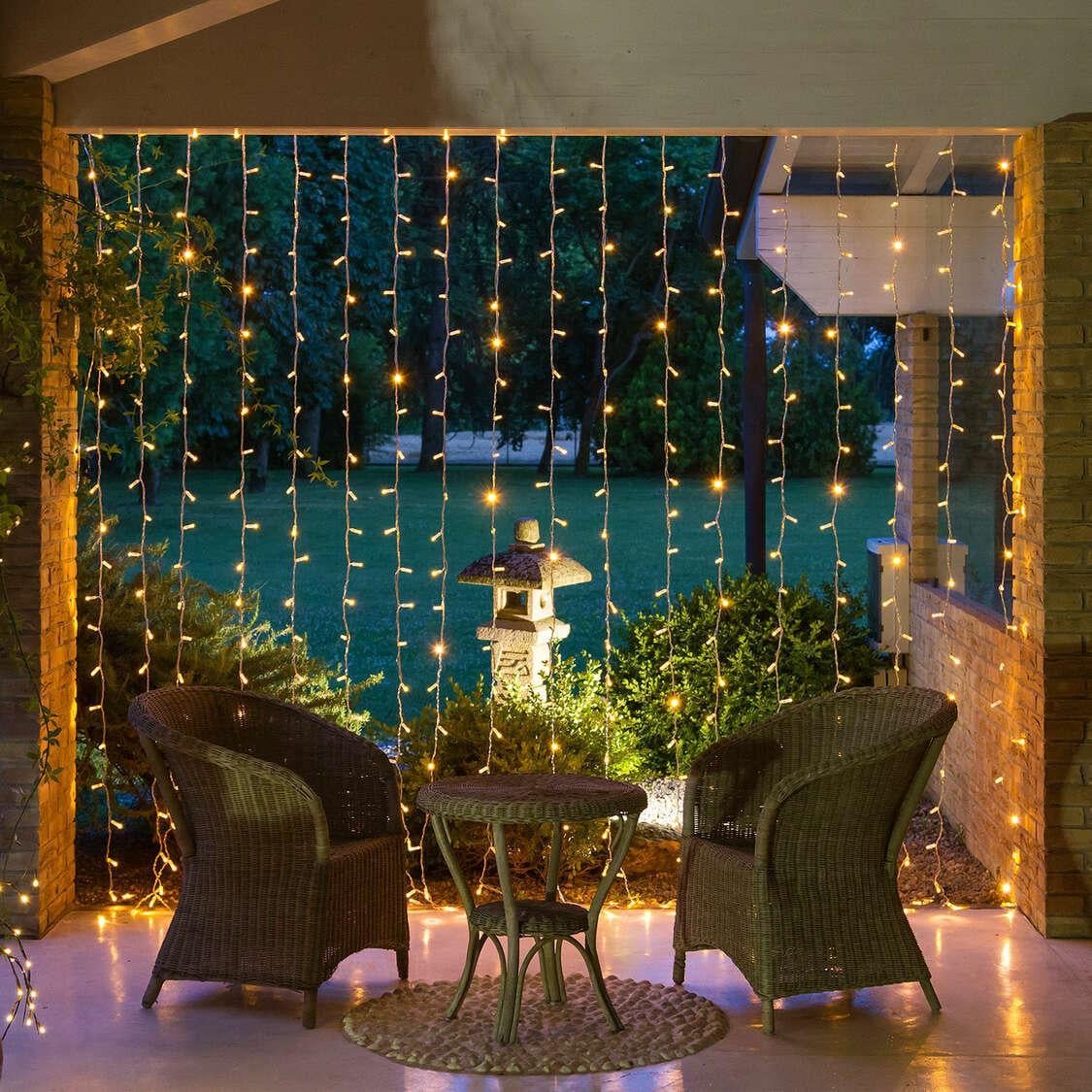 Гірлянда 400-WW LED color велика лінза водоспад 3,0х2,0 (41894)