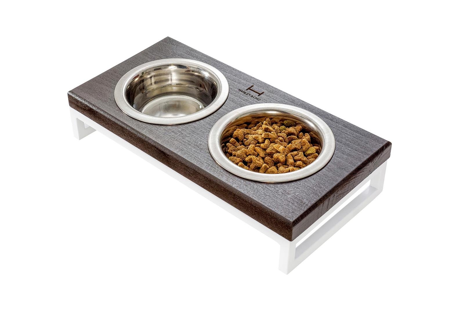 Миски на подставке Harley and Cho для собак и кошек 0,2 л Brown/White (3300045)