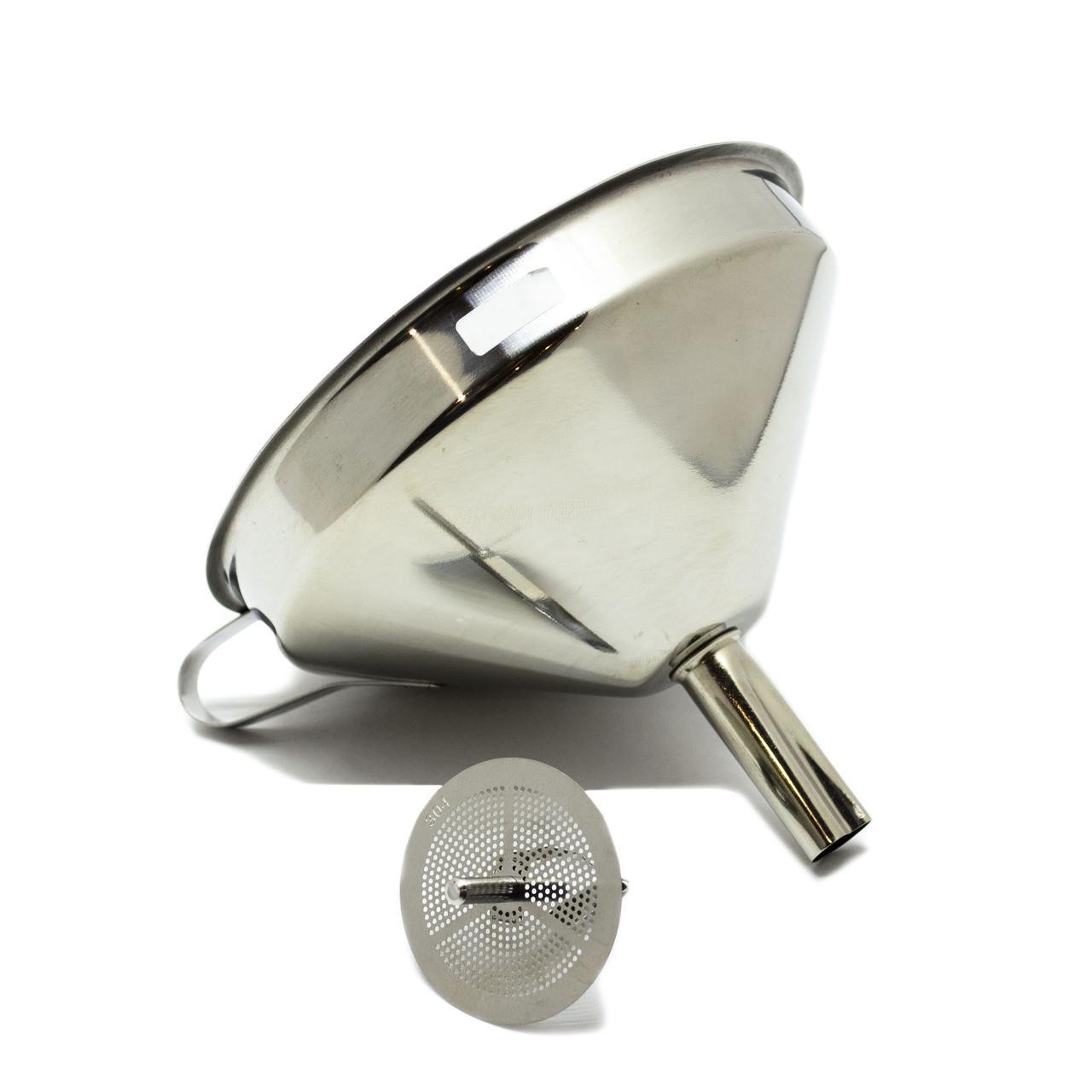 Воронка металева з фільтром 150 мм - фото 2