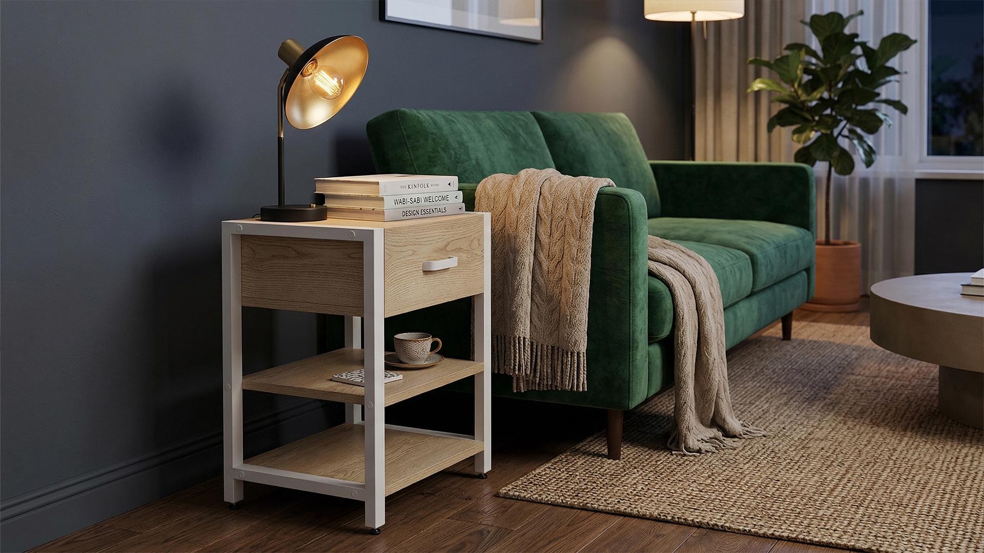 Тумба универсальная Ferrum-decor Вивьен ДСП 16 мм 1/2 50x41x40 белый/Дуб Кремона Торро (FRD-107783)