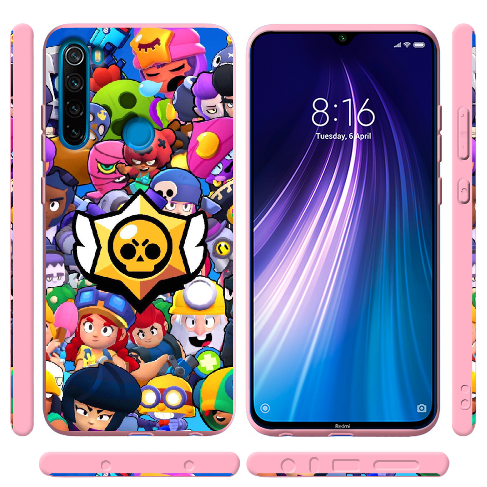 Чохол Boxface Xiaomi Redmi Note 8 Brawl Stars Рожевий силікон (38214-up2389-38684) - фото 2