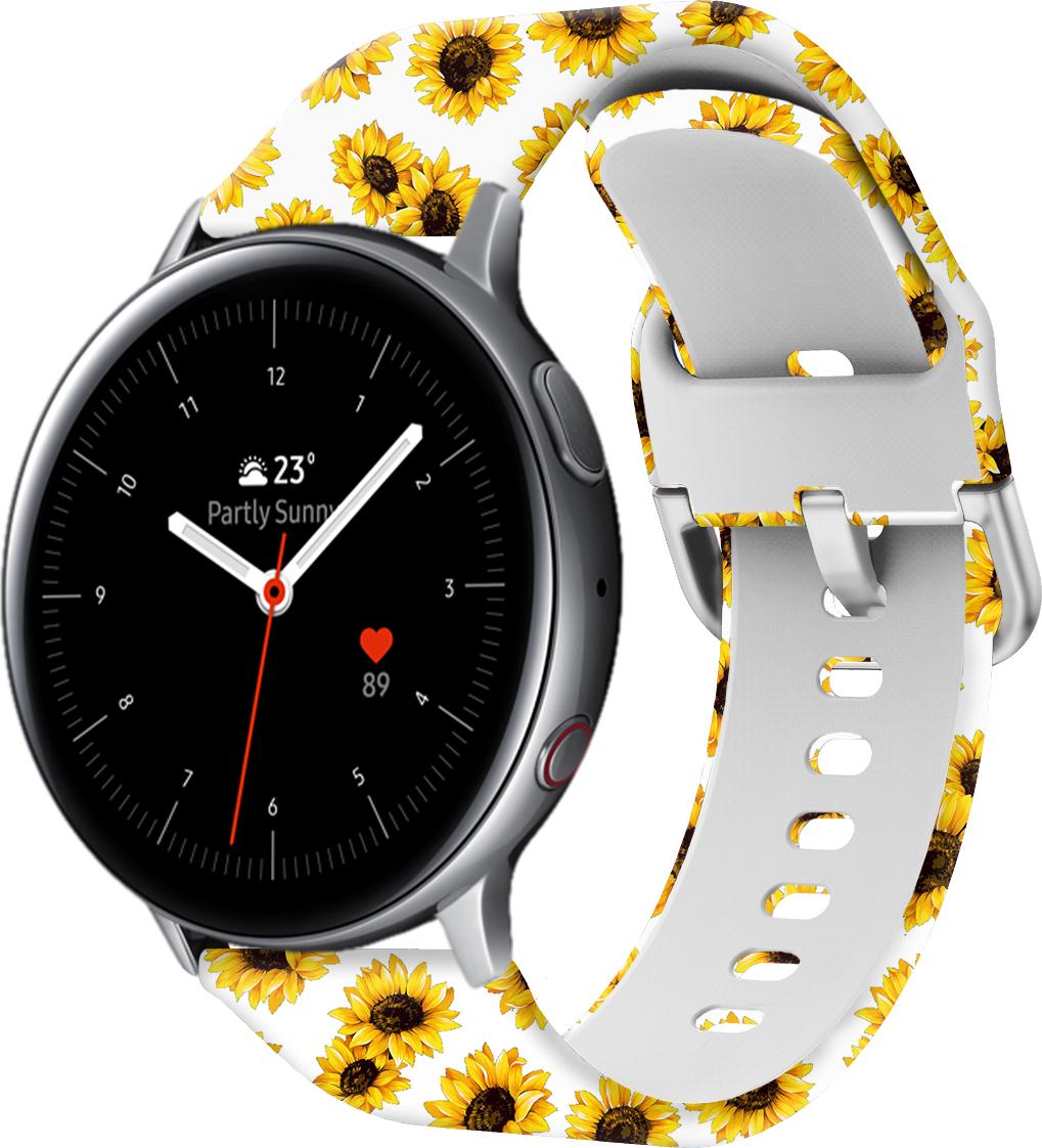 Ремешок Colorful для Galaxy Watch Active 2 40/44 мм Sunflower White (28439) - фото 1