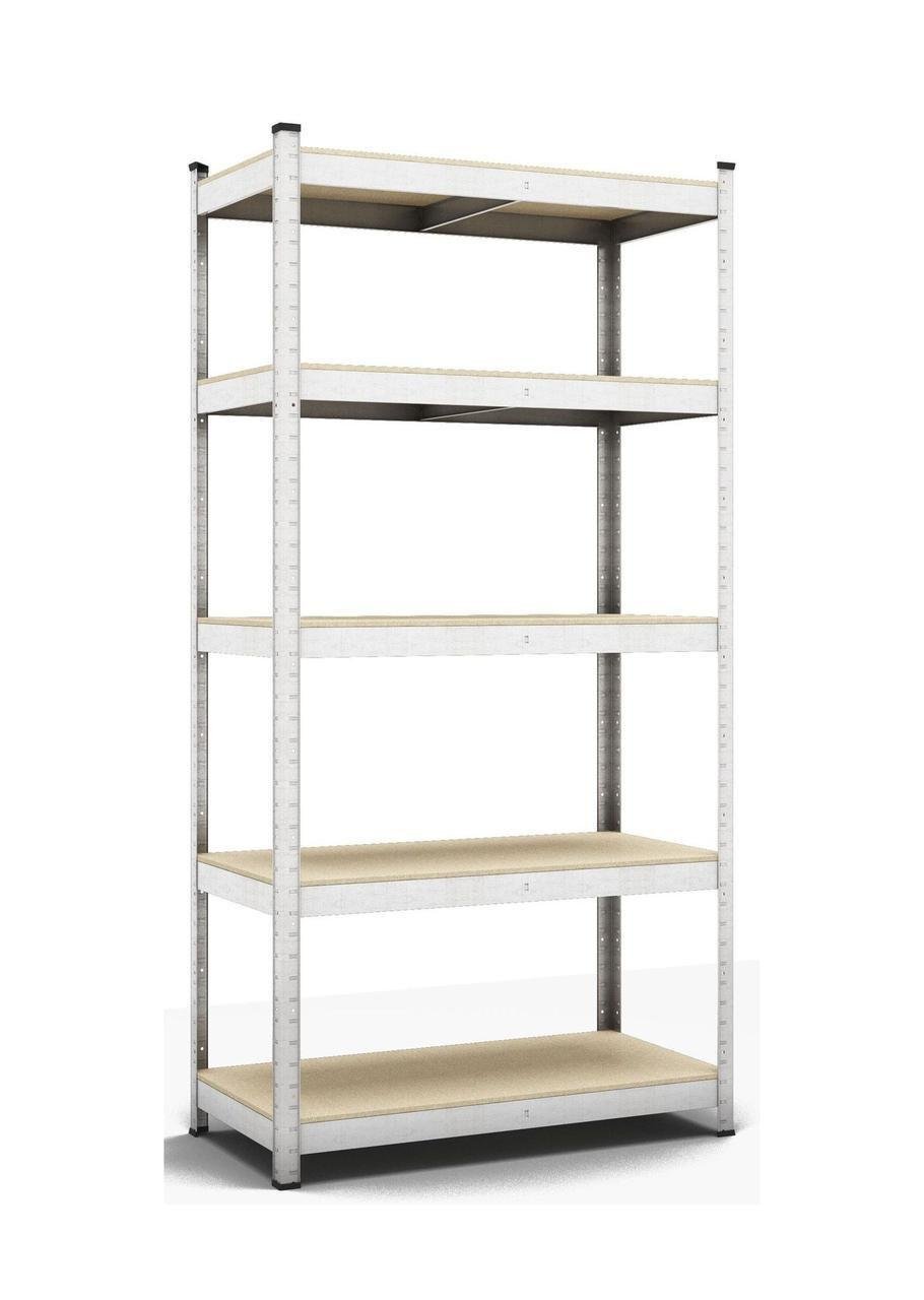 Стеллаж Меткас Бюджет ОД 175 кг/полку 5 полок ДСП оцинкованный металлический 1800x900x400 мм (2511851337)