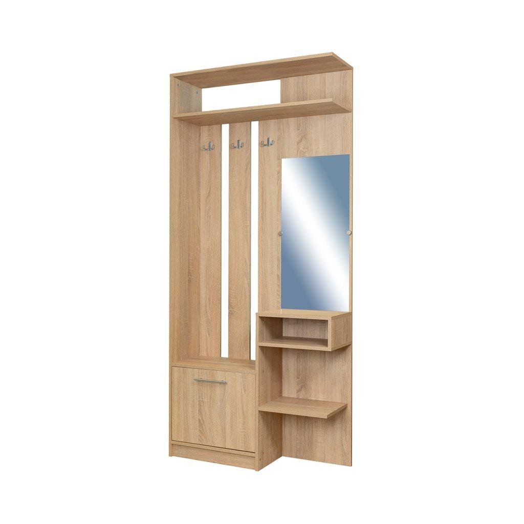 Передпокій підлоговий MEBLIBUD LISA відкритий 91,5х30х203,5 см Дуб сонома Передпокій підлоговий MEBLIBUD LISA відкритий 91,5х30х203,5 см Дуб сонома