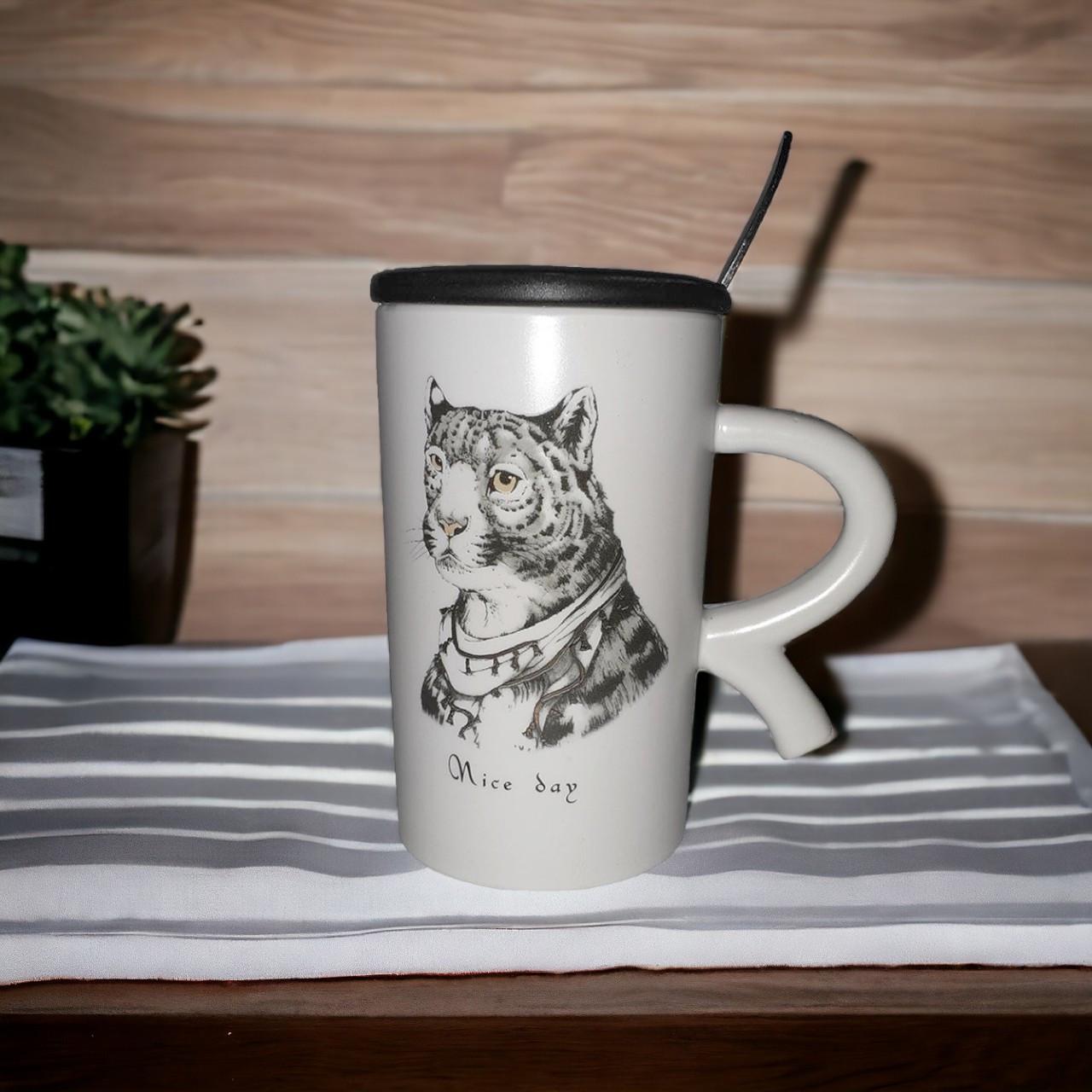 Чашка керамическая с крышкой и ложкой Английская сказка/Леопард 300 мл (21-леопа-8016-2-2) - фото 8 Чашка керамическая с крышкой и ложкой Английская сказка/Леопард 300 мл (21-леопа-8016-2-2) - фото 8