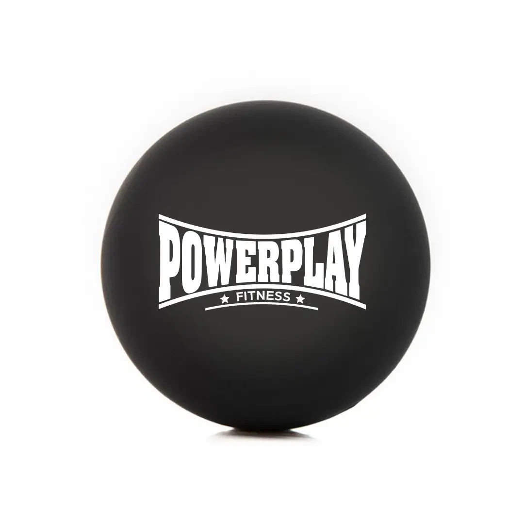 Мяч массажный силиконовый PowerPlay PP-4354 Silicone Lacrosse Ball 6,3 см Черный - фото 1