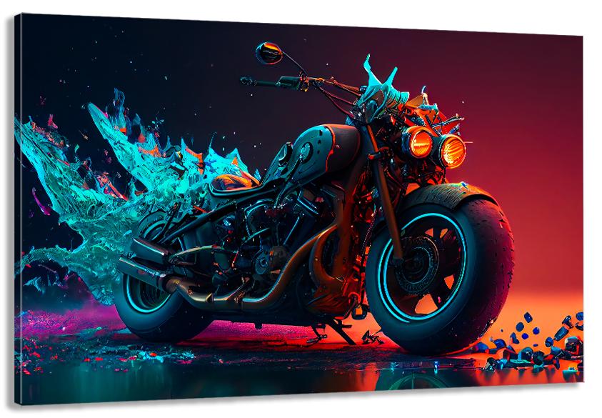 Картина на холсте в гостиную/спальню Мотоцикл 30х60 см (MLP_242)