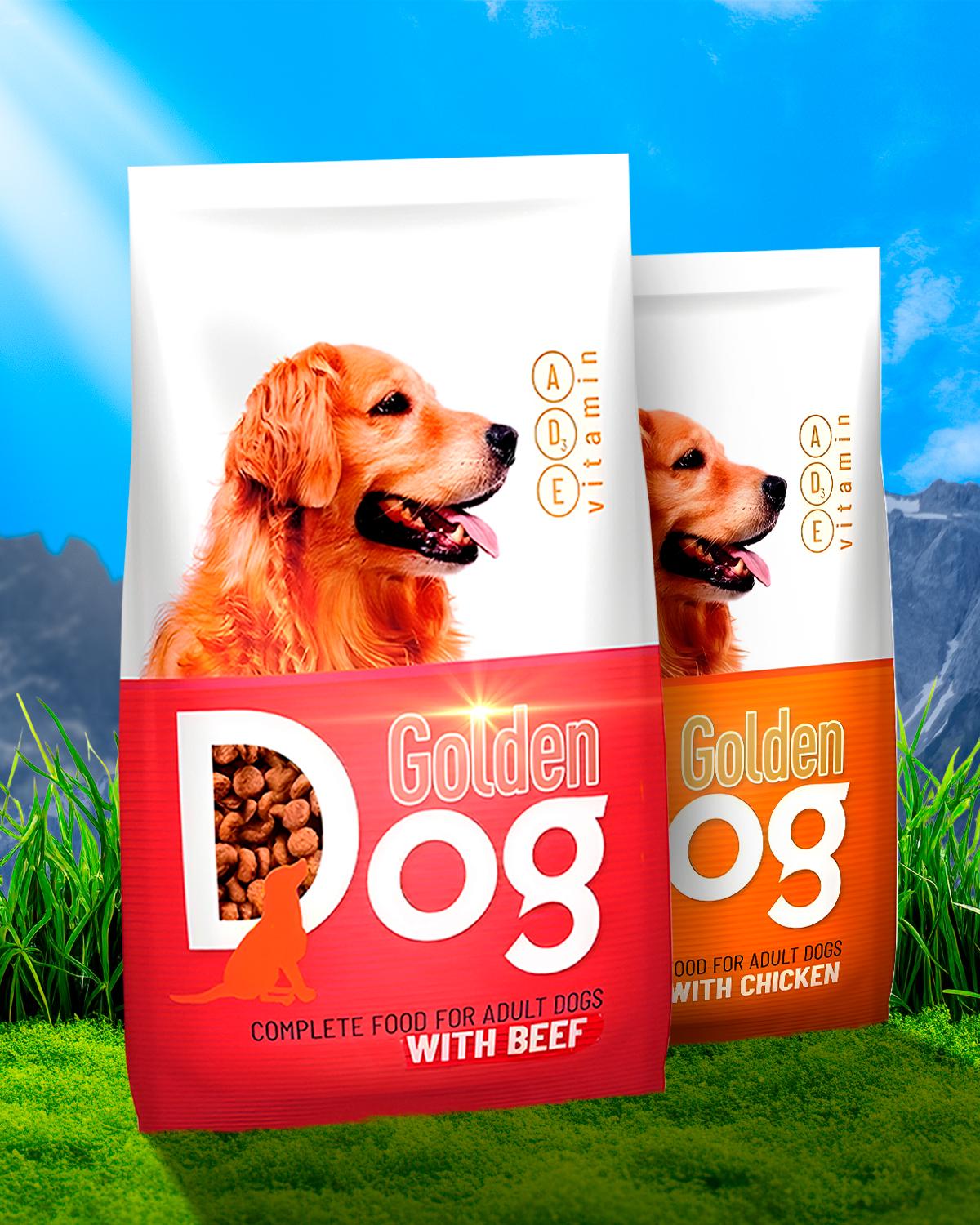 Корм сухой для собак всех пород Golden Dog Beef Chicken со вкусом говядины и курицы 40 кг - фото 3