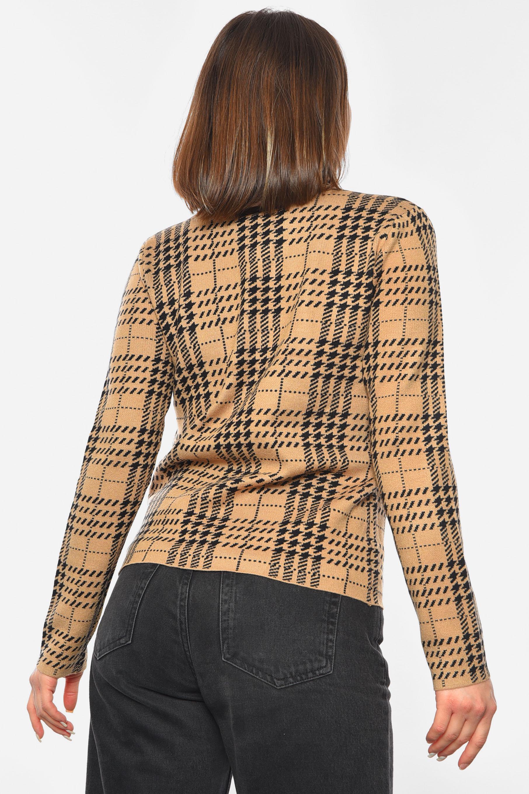 Свитер женский S-M Коричневый (192413) - фото 3 Свитер женский S-M Коричневый (192413) - фото 3