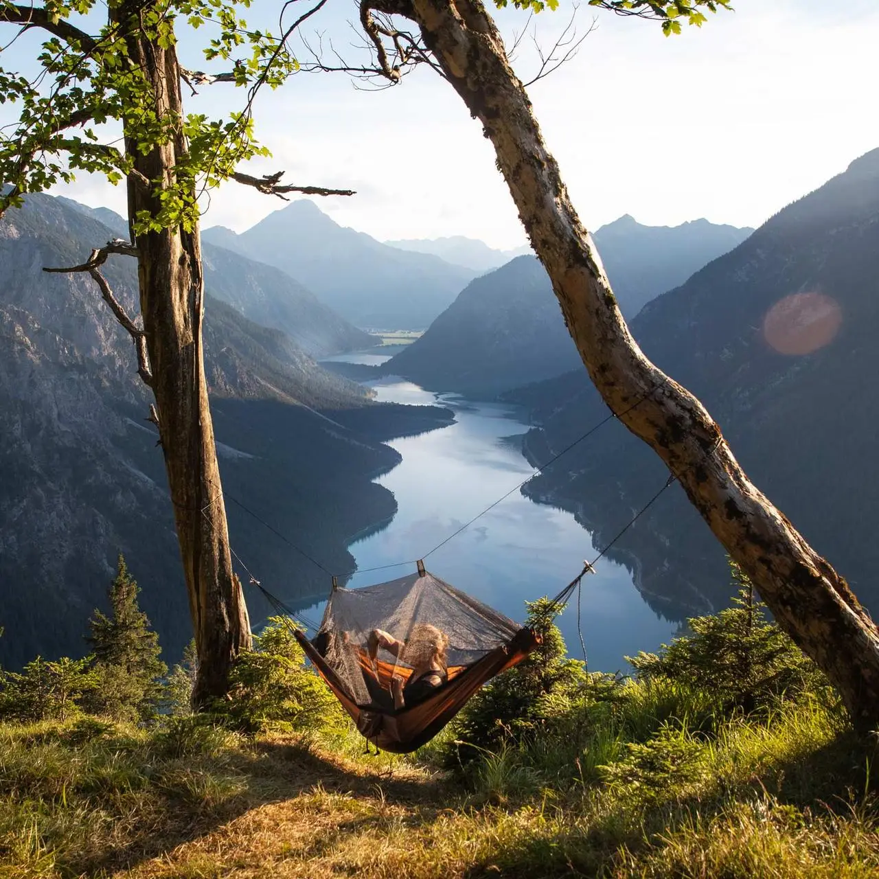 Гамак туристический Hammock с москитной сеткой 240x150 см Коричневый (01490) - фото 3