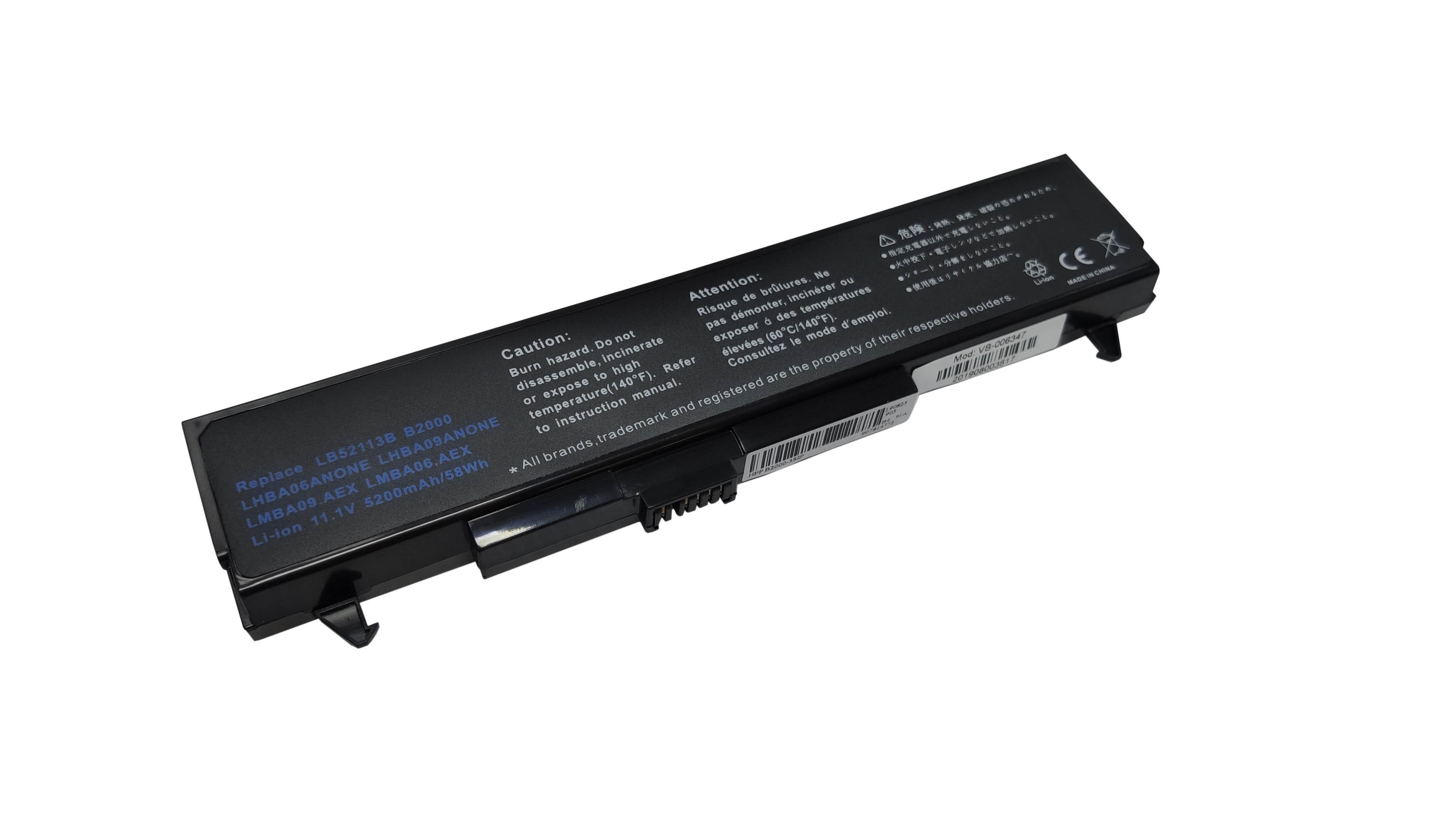 Аккумулятор для ноутбука LG LB52113B R400 11,1V 5200 mAh OEM Black