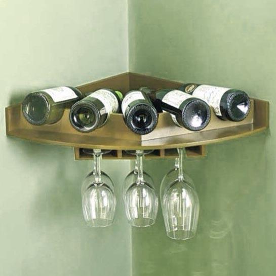 Полка для вина настенная из дерева Кеджи Палисандр (ПНК-021502)