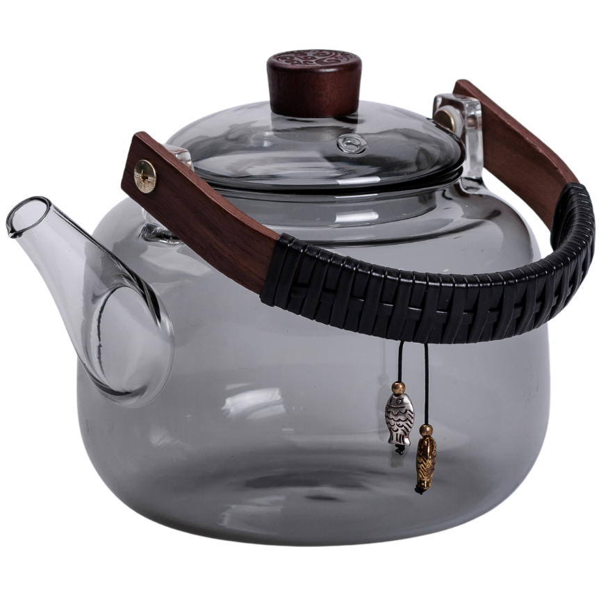 Чайник заварювальний з боросилікатного скла 800 мл Сірий - фото 3 Чайник заварювальний з боросилікатного скла 800 мл Сірий - фото 3