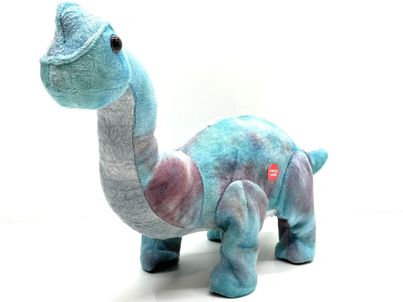 Динозавр интерактивный Bambi на пульте управления ходит/рычит/2 мелодии/звукозапись Голубой (Т869)