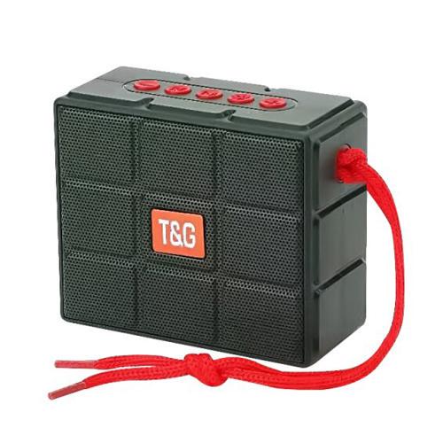Портативная колонка T&G 311 5W с RGB подсветкой Green