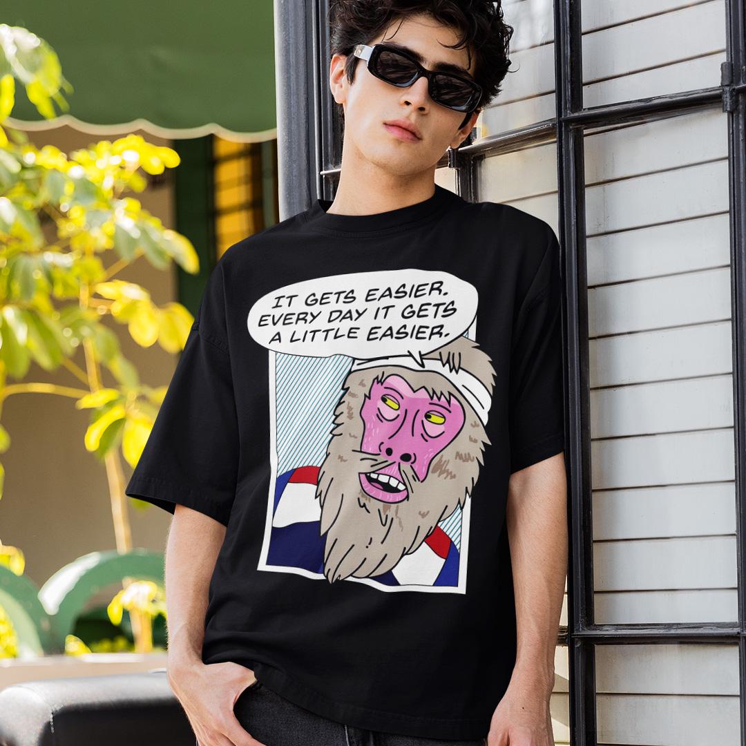 Футболка мужская BoJack Horseman It Gets Easier Every Day It Gets a Little Easier 3XL Черный (00000006777)