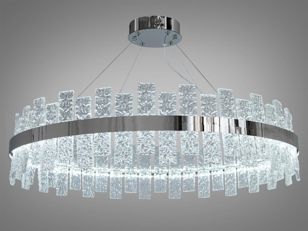 Люстра хрустальная LED для холла 828-800CH-LS 90W на 13 м2 Хром (2121570454) - фото 3