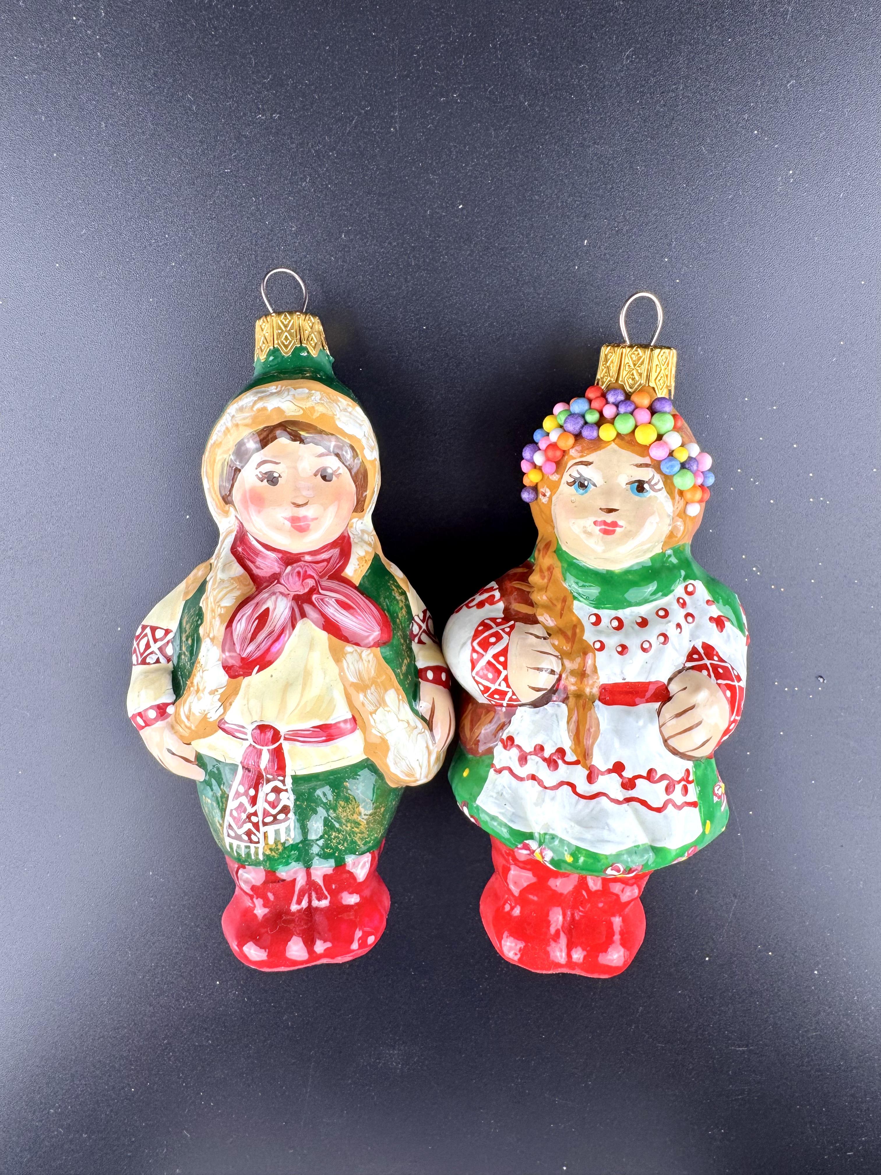 Набор елочных игрушек Мальчик и Девочка 2 шт. (36622785)