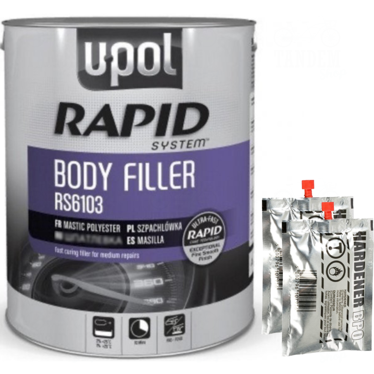 Шпаклевка наполняющая быстросохнущая U-POL Rapid 3 л