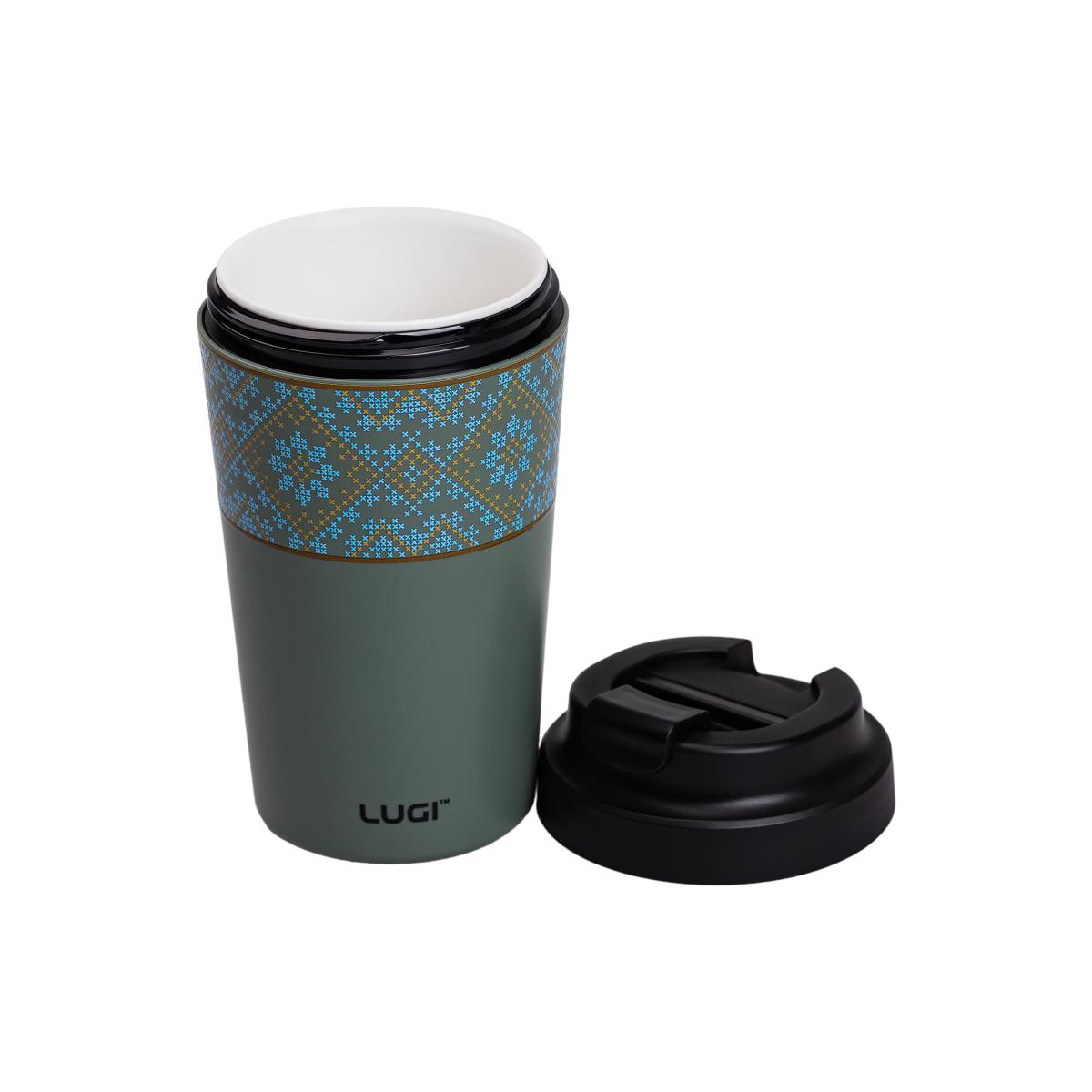 Термочашка YIWU HP-14-50GR Вишиванка 380 мл з кришкою на защіпці Сіро-зелений (118-107- HP-14-50GR ) - фото 3 Термочашка YIWU HP-14-50GR Вишиванка 380 мл з кришкою на защіпці Сіро-зелений (118-107- HP-14-50GR ) - фото 3