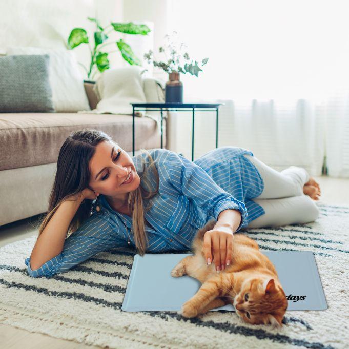 Коврик для собак охлаждающий Relaxdays гелевый без электричества легкий уход для жарких дней 60x100 см - фото 3