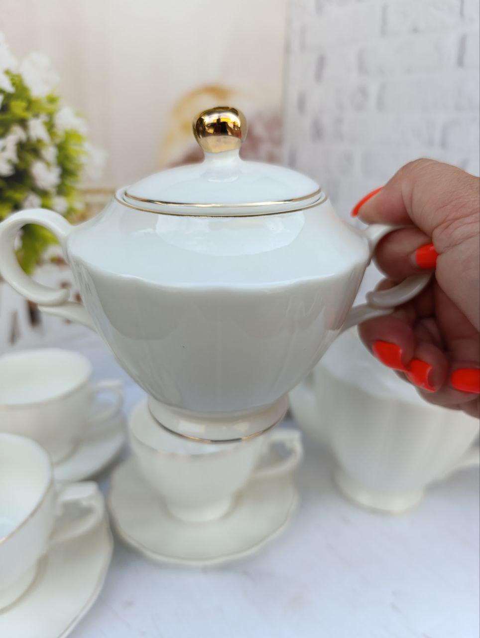 Чайный сервиз SNT Лауретта фарфор 240 мл/420 мл/1 л 14 предметов Белый (18040-00) - фото 6 Чайный сервиз SNT Лауретта фарфор 240 мл/420 мл/1 л 14 предметов Белый (18040-00) - фото 6