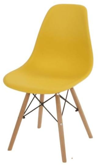Кухонний стілець ELIOT з дерев'яним буковим каркасом Жовтий (ELIOTYE)